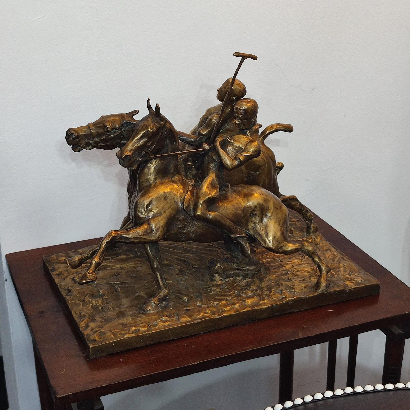 Calco Scultura in bronzo Art Nouveau 