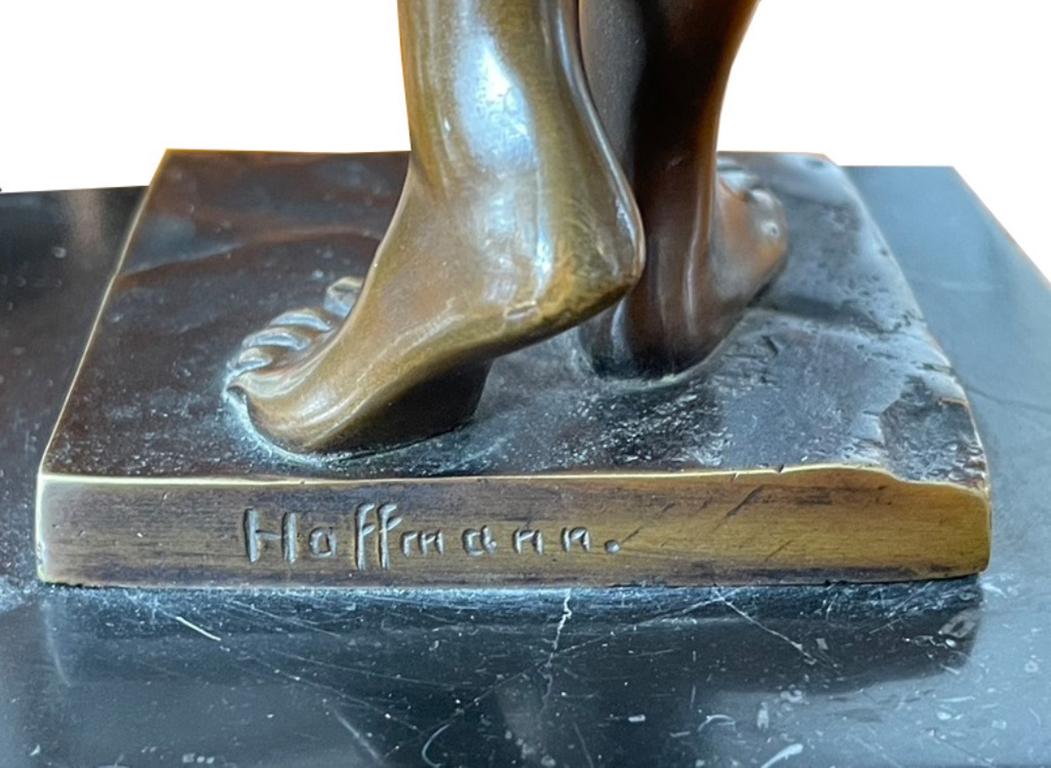 Art Nouveau bronze signed: “Hoffmann” (Bronze) im Angebot