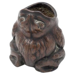 Very Rare Art Nouveau Bronze Spoon Warmer Modeled After A Toad