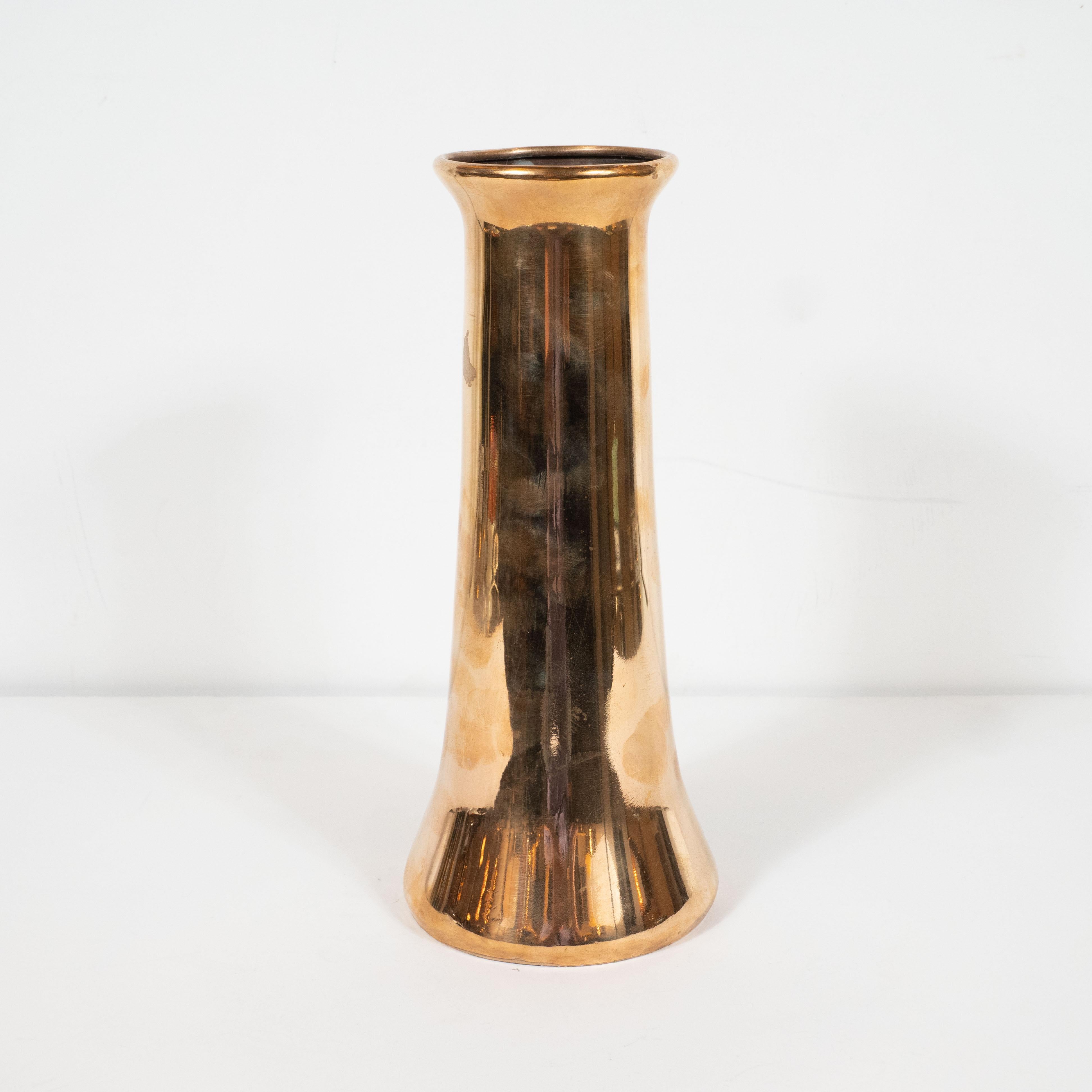 Art Nouveau Bronze and Sterling Silver Overlay Vase by Otto Heintz 2