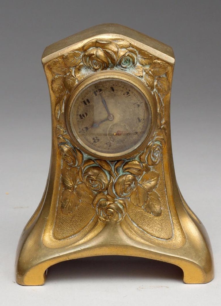 Art Nouveau Bronze Table Clock, France, circa 1920 at 1stDibs bronze