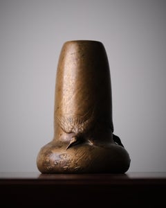 Art Nouveau bronze vase by Elsa Kock, Hugo Elmqvist, Sweden, early 20th century