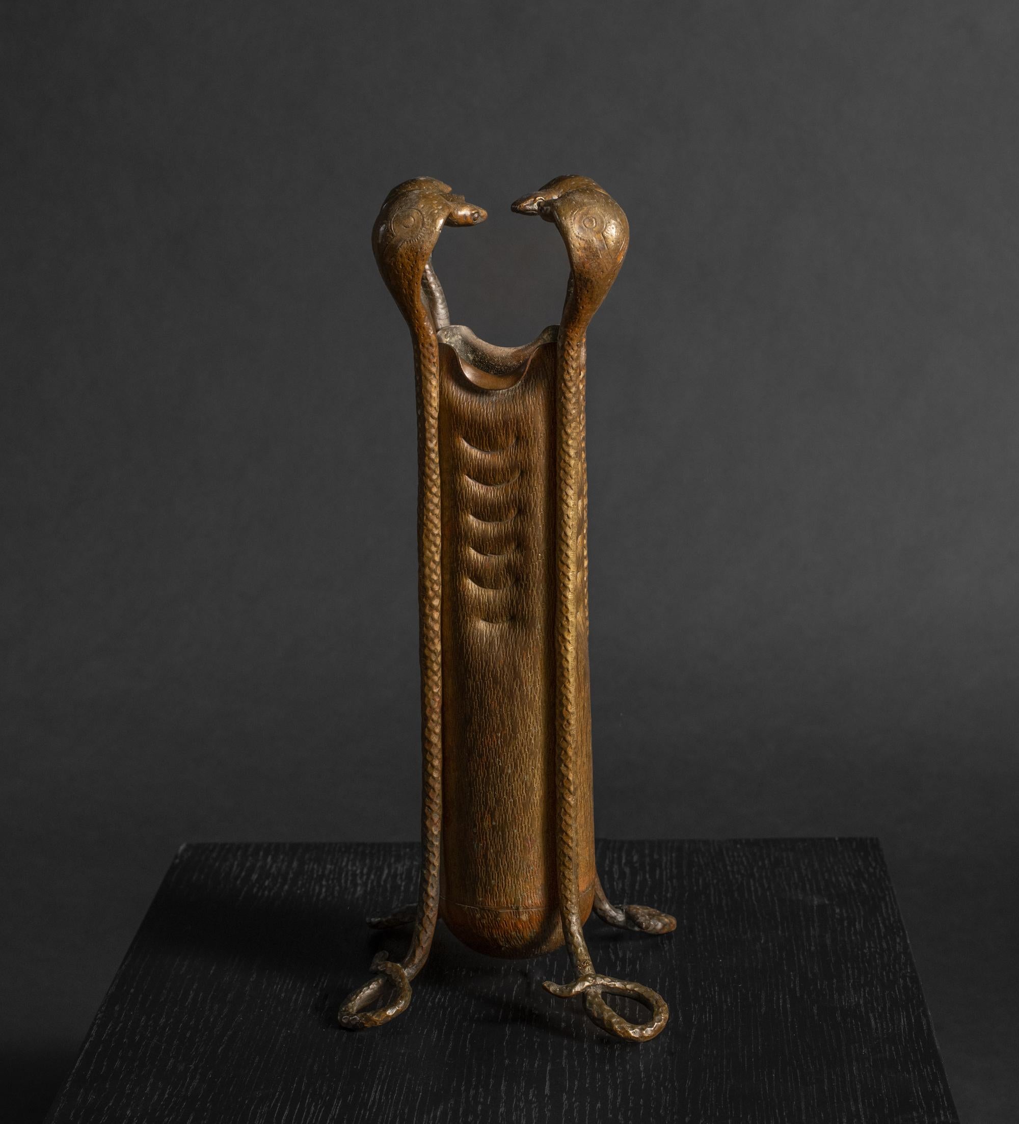 Footed cobra vase by unknown Austrian artist.