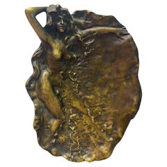 Art Nouveau Bronze Vide Poche nude Maiden, C.1900