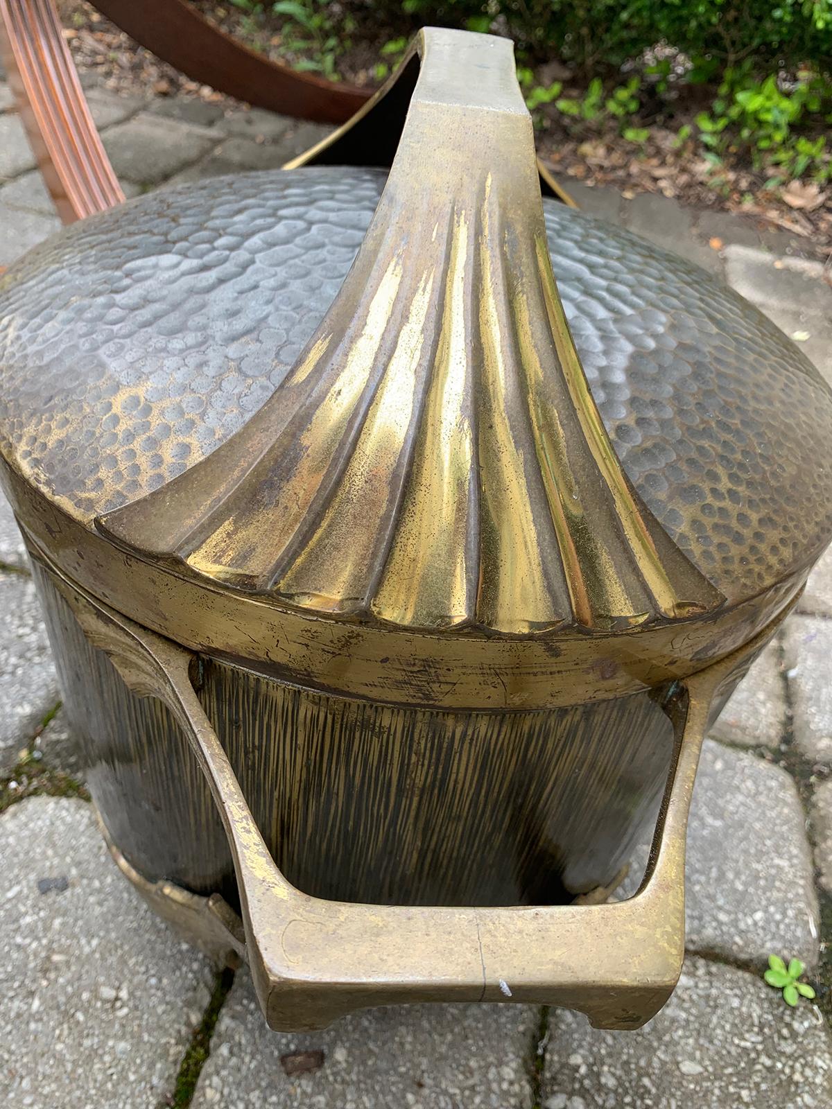 Art Nouveau Bronze Wine Bucket with Lid, circa 1900 8