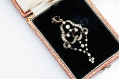 Art Nouveau brooch pendant with old-cut diamonds 2.50ct 1896-1908