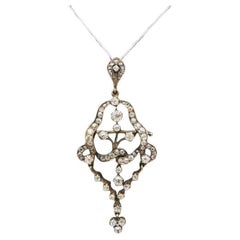 Art Nouveau brooch pendant with old-cut diamonds 2.50ct 1896-1908