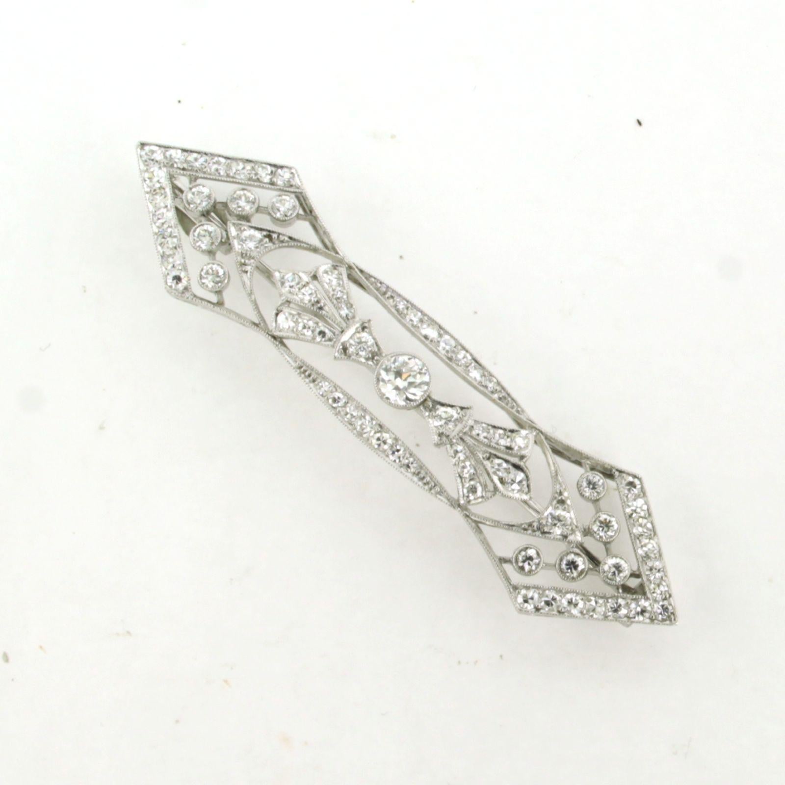 Donna Spilla ART NOUVEAU con diamante antico europeo e diamante singolo fino a 1,90ct in oro 18k in vendita