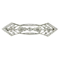 ART NOUVEAU Brosche mit altem europäischem und Diamanten im Einzelschliff bis zu 1,90 Karat 18 Karat Gold