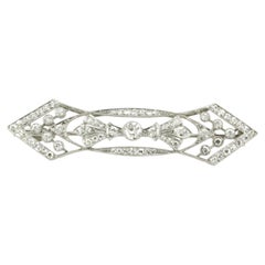 ART NOUVEAU brooch with old mine and single cut diamonds upt o 1.25ct 18k gold
