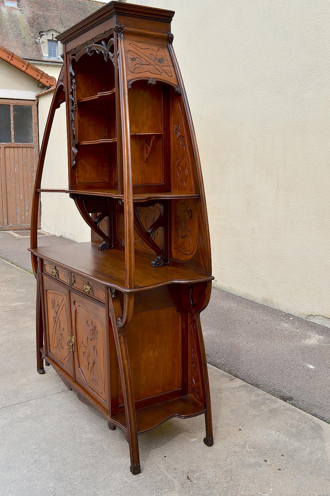 French Art Nouveau Buffet by Louis Brouhot, France, circa 1890
