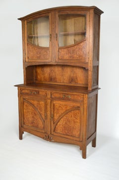 Art Nouveau Buffet/Cabinet, Oak and Elm Burl, "Quince", France, circa 1910