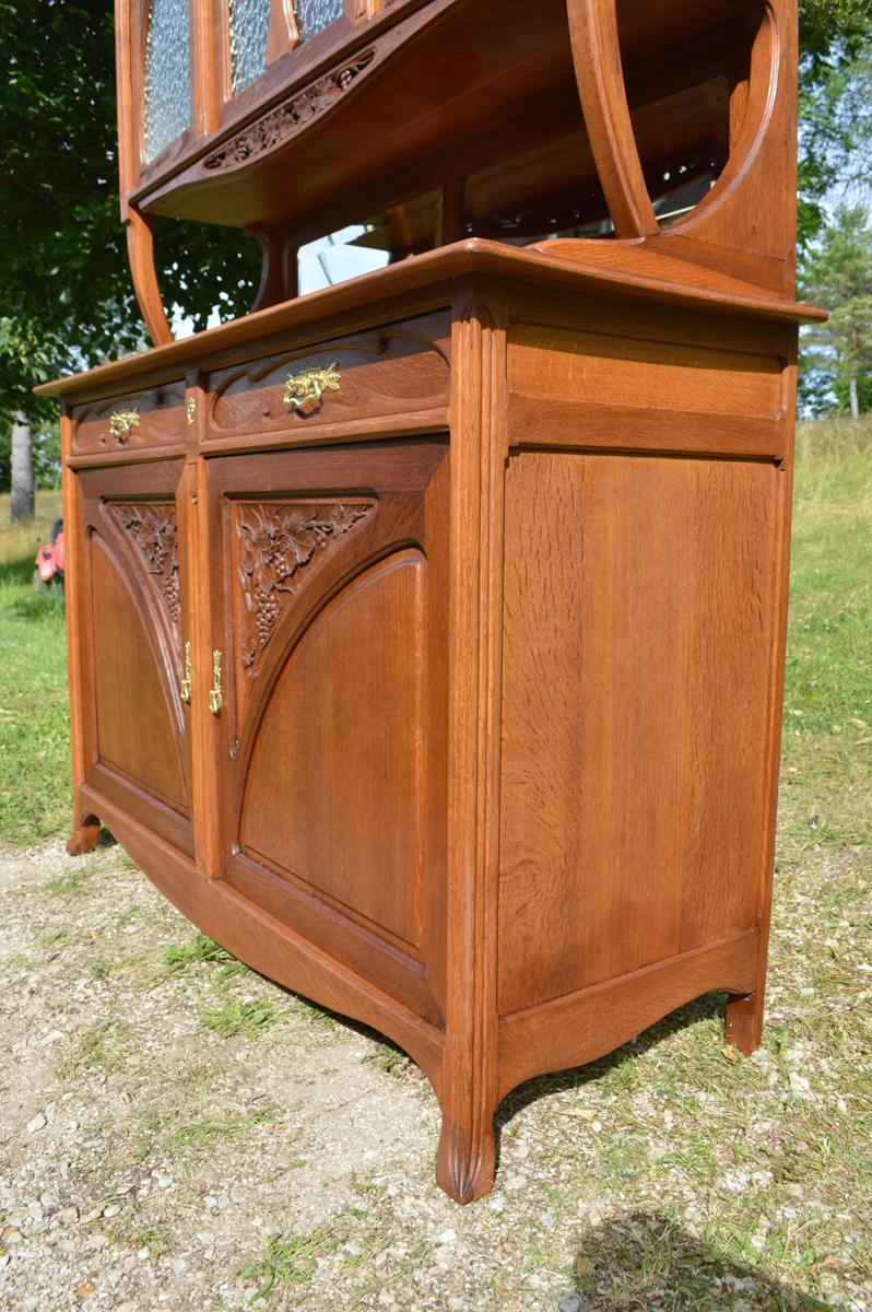 Art Nouveau Buffet in Carved Chestnut Wood by Edouard Diot, circa 1900 2