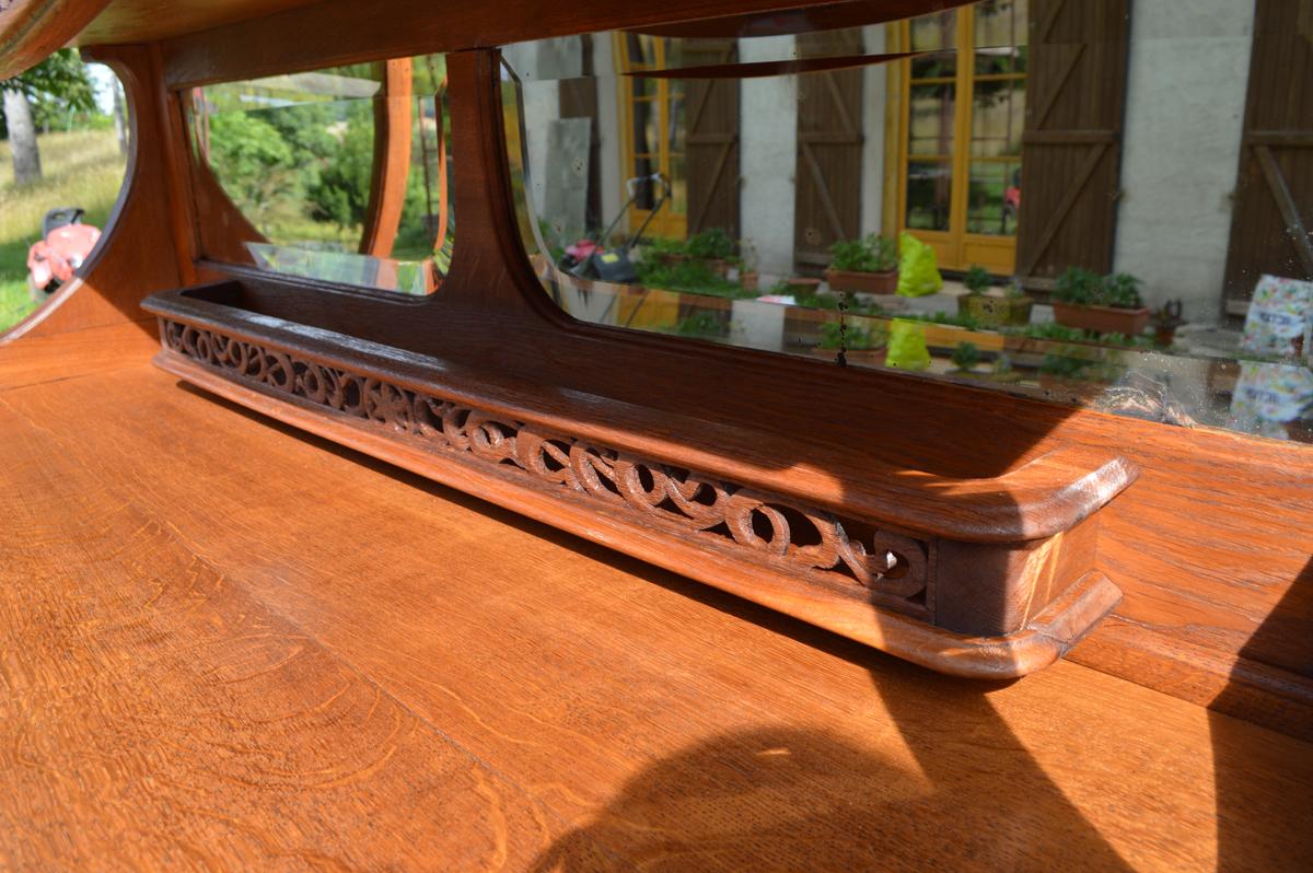 Art Nouveau Buffet in Carved Chestnut Wood by Edouard Diot, circa 1900 6