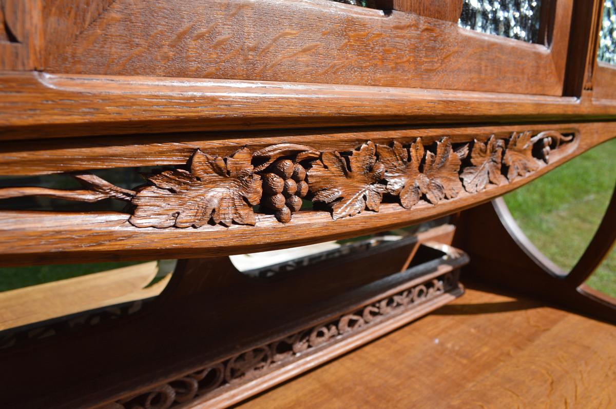 Art Nouveau Buffet in Carved Chestnut Wood by Edouard Diot, circa 1900 7