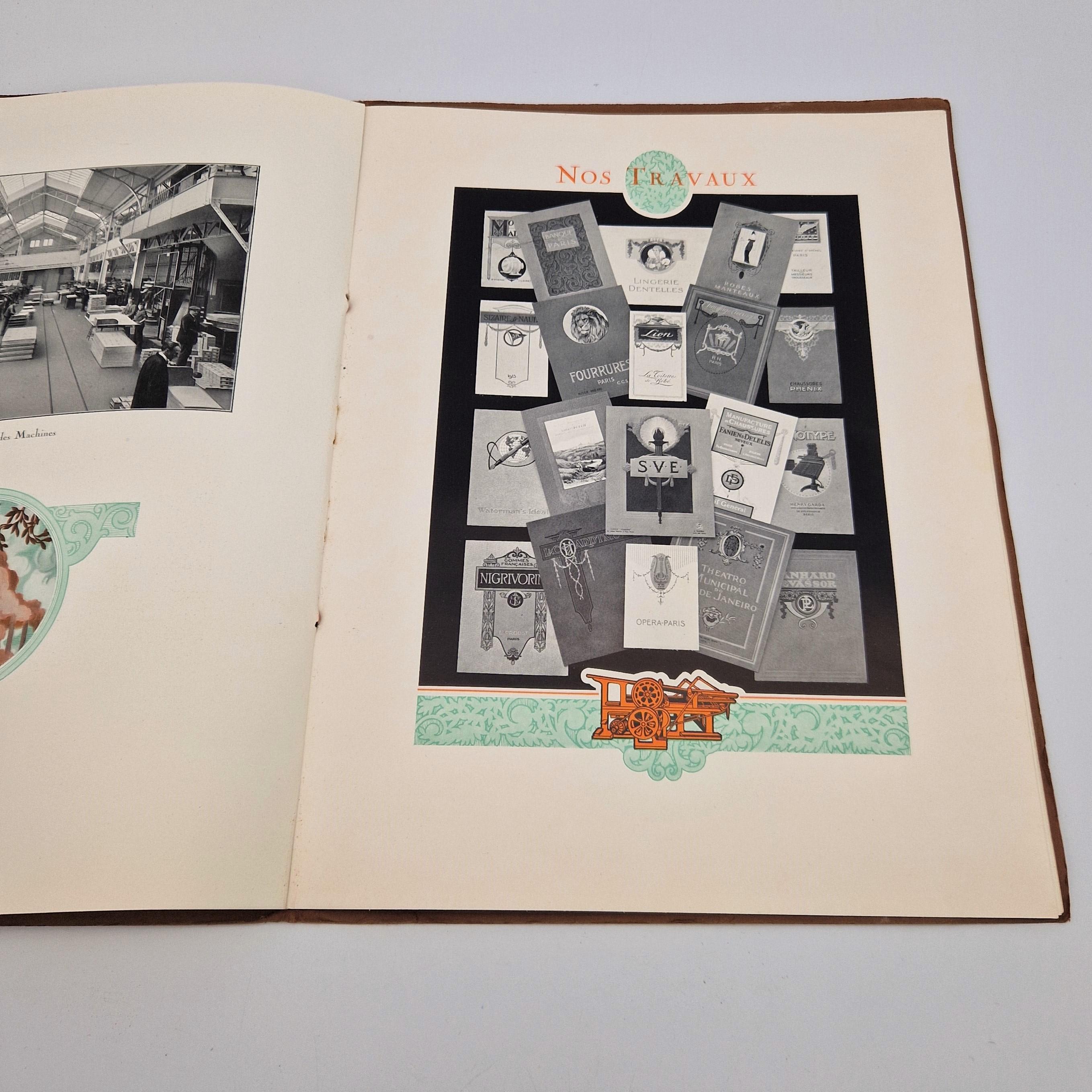 Paper Art Nouveau business catalog by Jean Cussac Art Printer-Publisher. 1900 - 1920 For Sale
