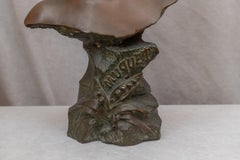 Art Nouveau Bust of a Beautiful Woman, Artist Signed J. Causse