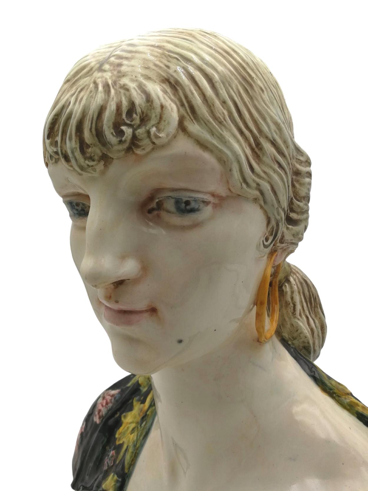 Art Nouveau bust of Woman Circa 1900 For Sale 6