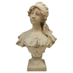 Art Nouveau Bust Young Girl France