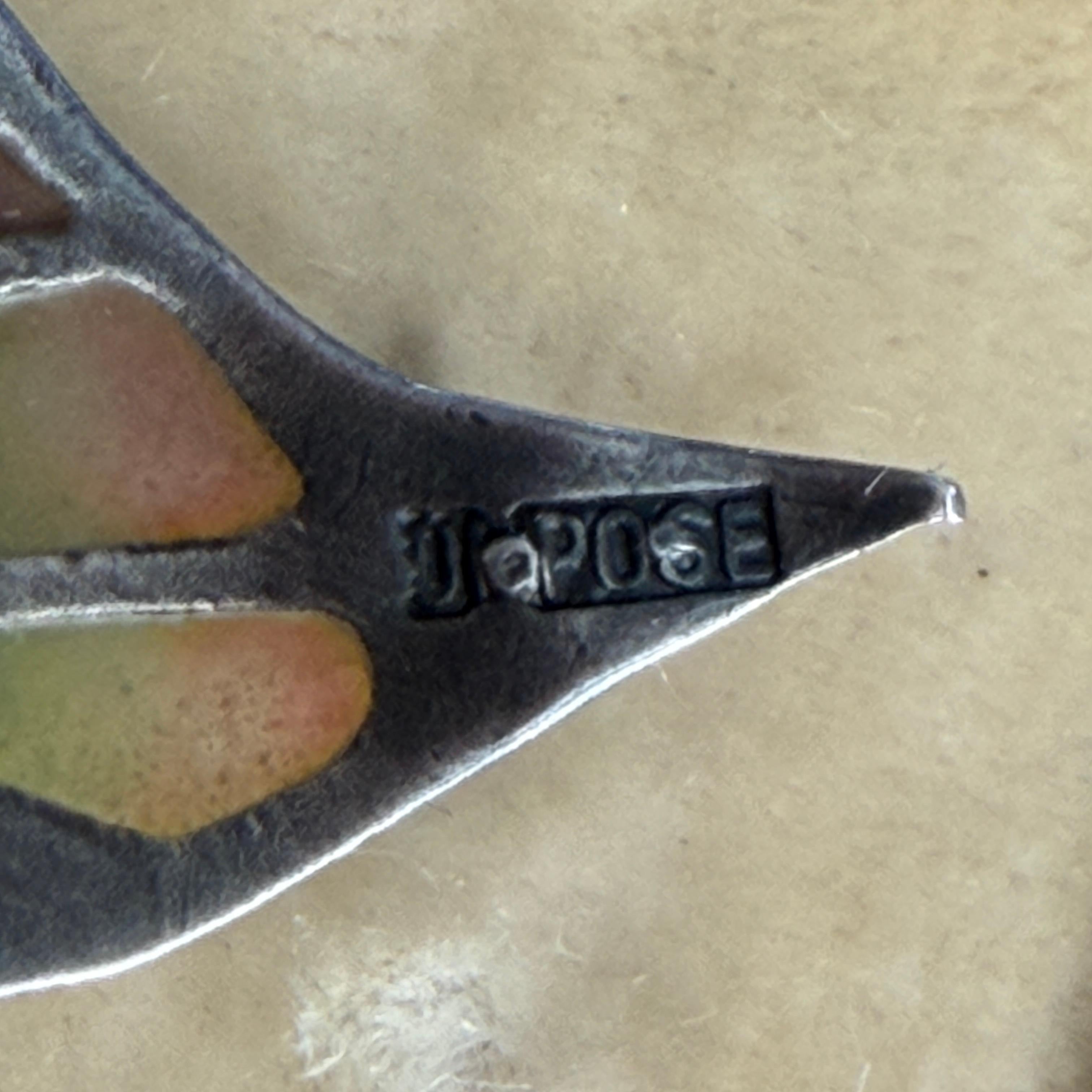 Art Nouveau Butterfly Brooch Plique-a-Jour by Meyle & Mayer For Sale 14