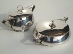 Art Nouveau by Krupp Silver Alpacca Box Set of 2