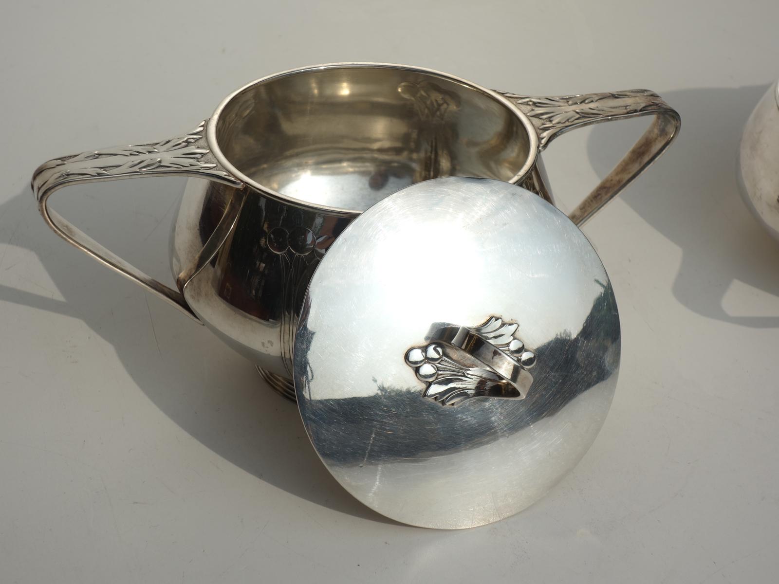 2er-Set Alpaka-Kasten aus Silber, Jugendstil von Krupp (Frühes 20. Jahrhundert) im Angebot