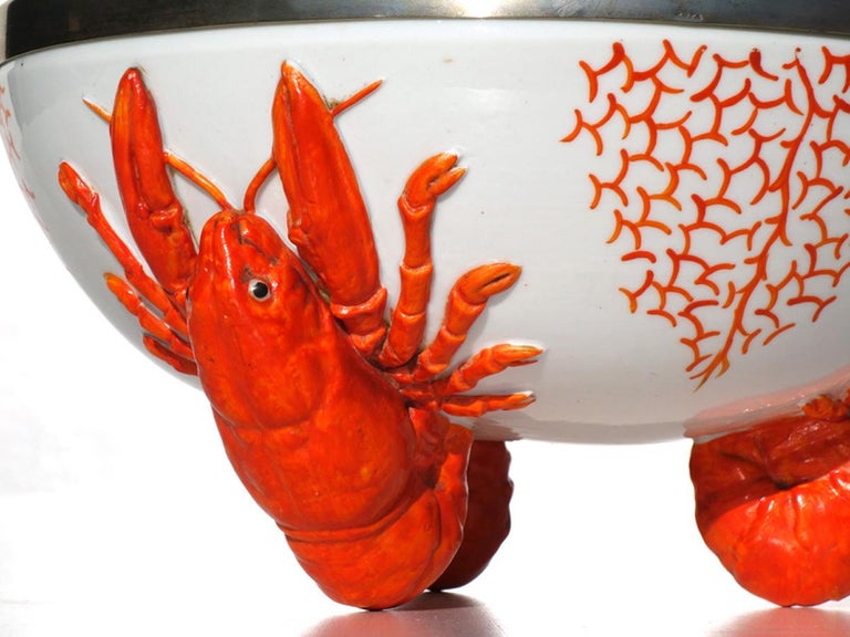 Art Nouveau by WMF Lobster Pottery Porcelain Bowl at 1stDibs
