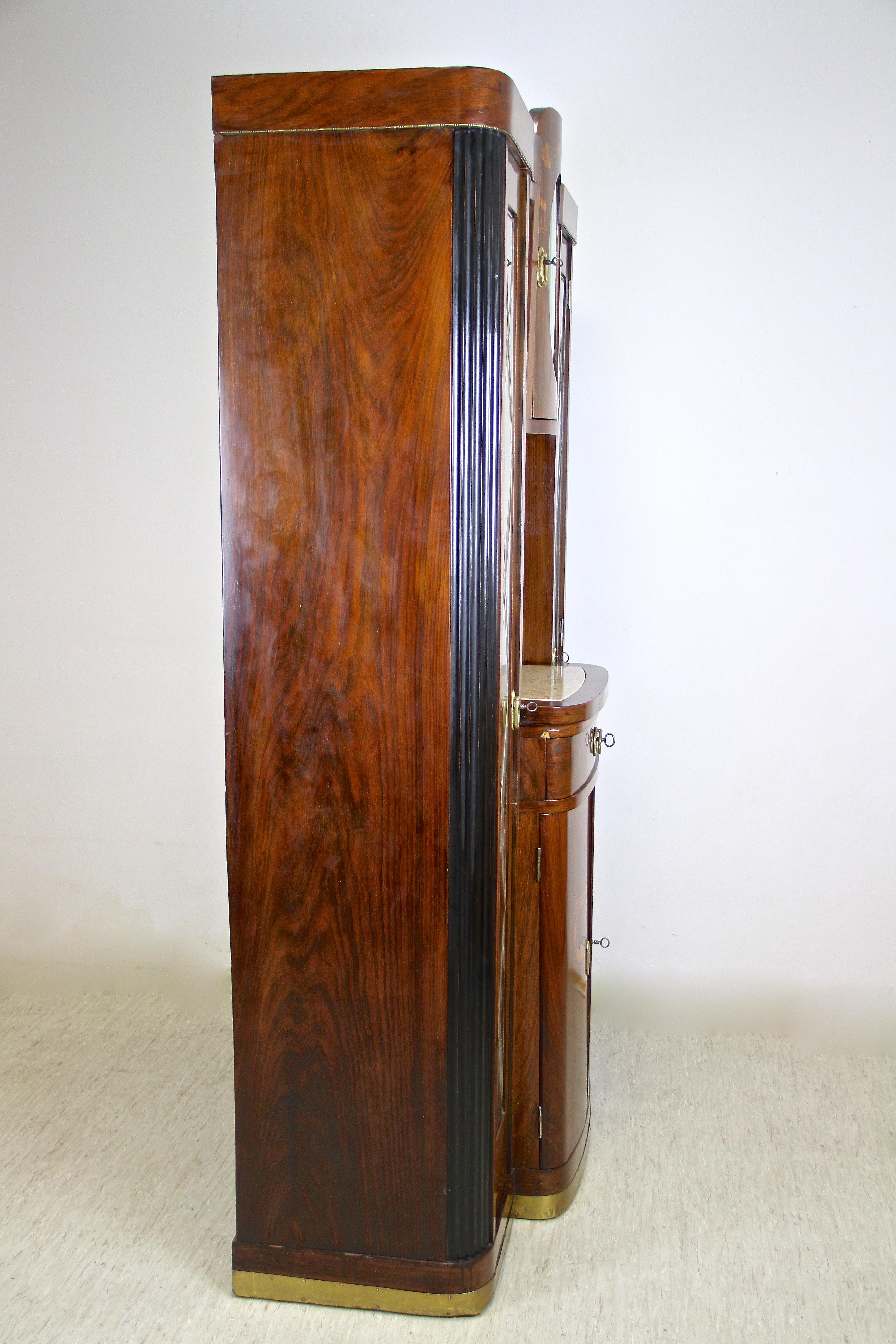 Art Nouveau Cabinet/ Buffet with Faceted Glass Doors, Austria, circa 1910 10