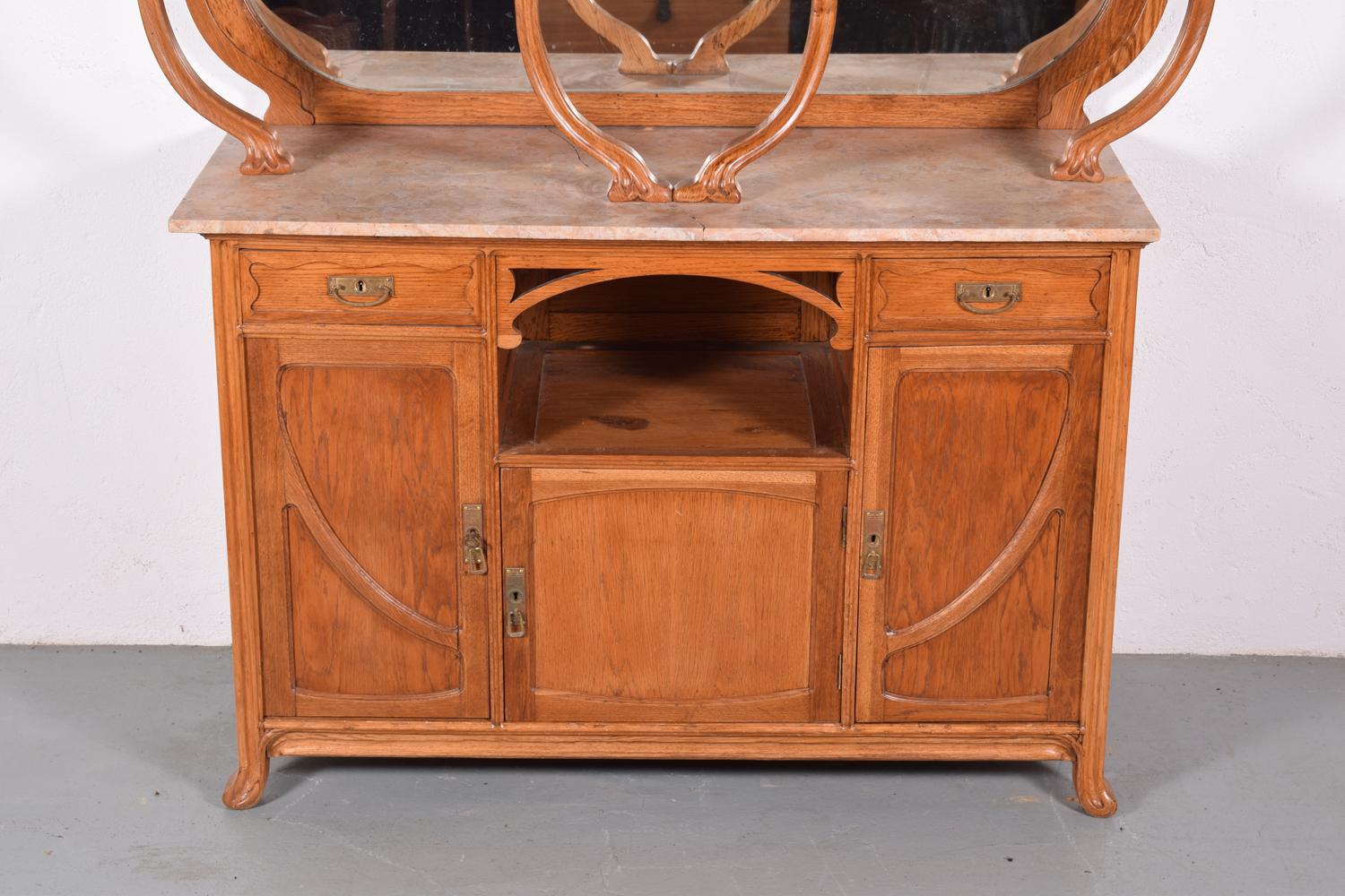 Art Nouveau Cabinet in Oak 3