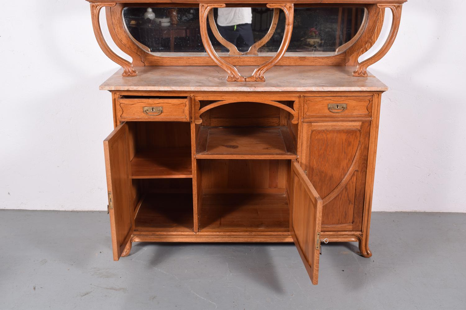 Art Nouveau Cabinet in Oak 6