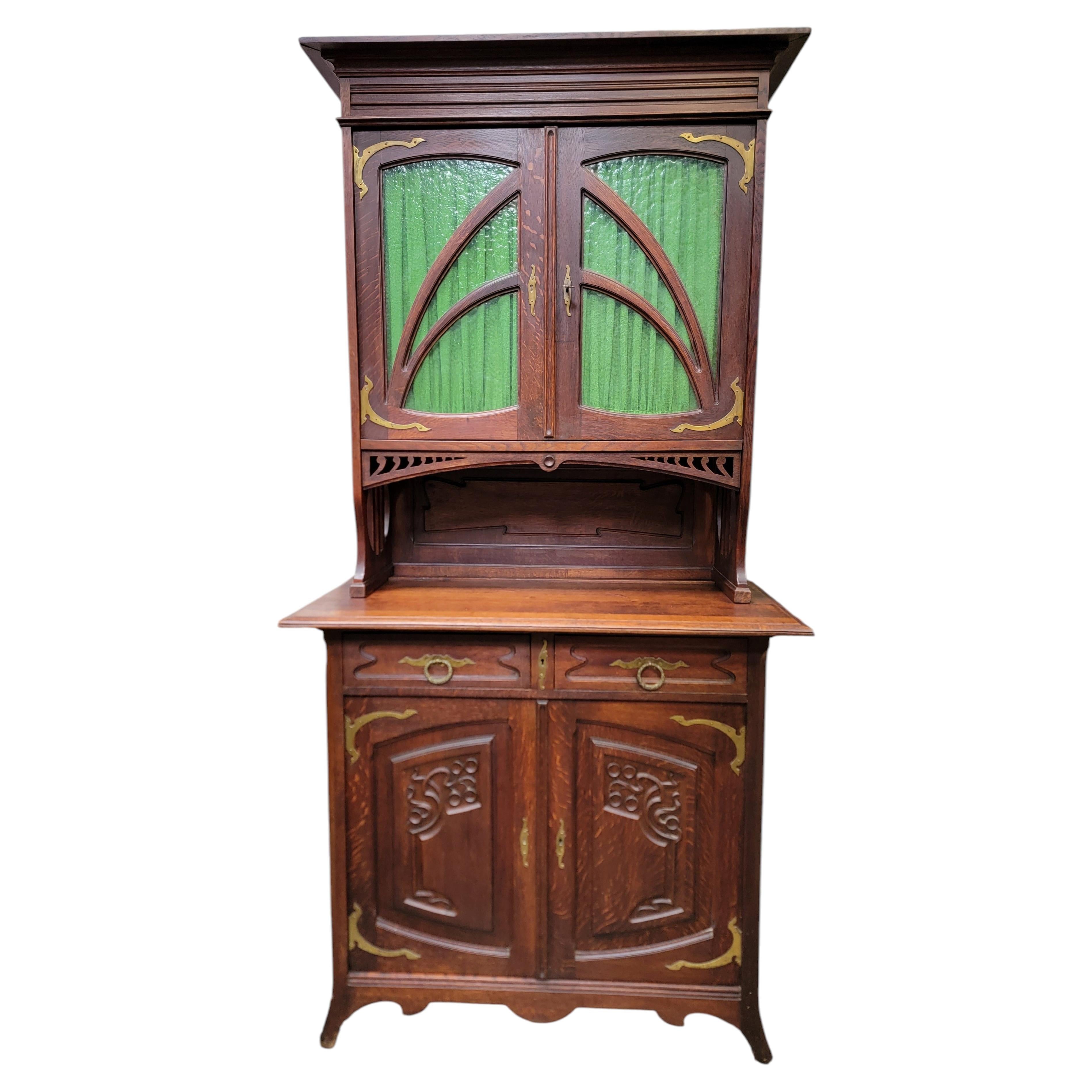 Antique Art Nouveau Cabinet or Cupboard Early 1900's For Sale