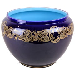 Cachepot Art Nouveau de Sarreguemines, France, vers 1915