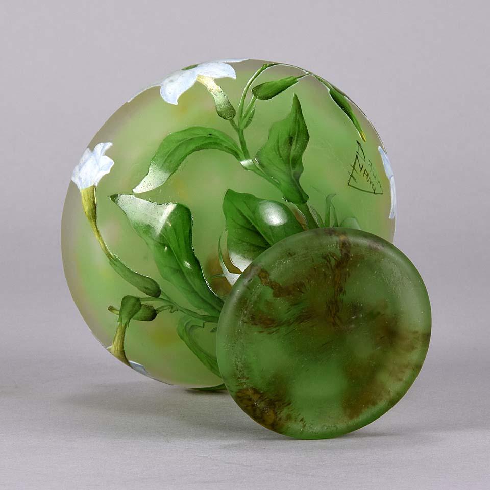 Art Nouveau Cameo Etched and Enamelled Glass 'Crocus' Vase by Daum Freres 3