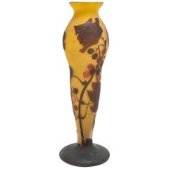 Art Nouveau Cameo Glass Vase Signed 'Ansall'