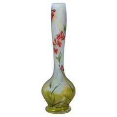 Antique Art Nouveau Cameo Single Vase 'Daphné', Daum Nancy, France, Circa 1910/1915