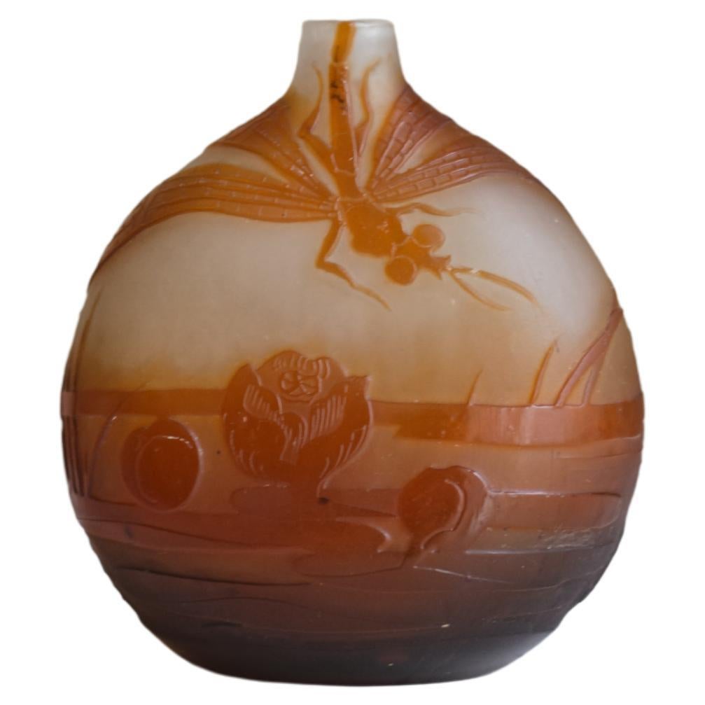 Art Nouveau Cameo Vase by Émile Gallé For Sale