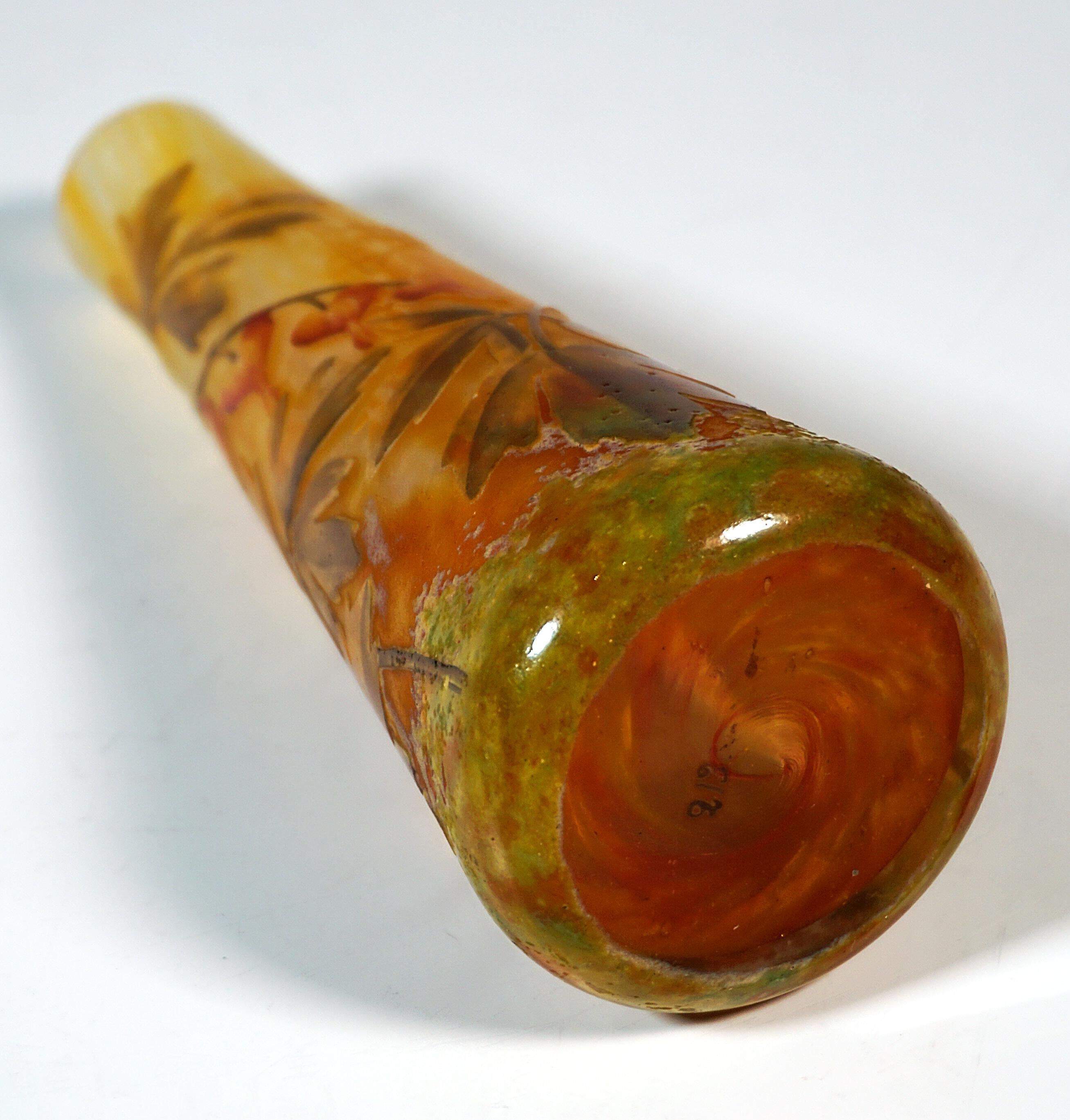 Jugendstil-Kamee-Vase 'Coers En Larmes', Daum Nancy, Frankreich, ca. 1900/1905 (Frühes 20. Jahrhundert) im Angebot