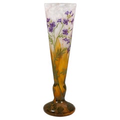 Art Nouveau Cameo Vase, Julienne Des Dames, Daum Nancy, France, Circa 1910