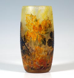 Art Nouveau Cameo Vase 'Mûres Sauvages', Daum Nancy, France, Ca. 1900/1905