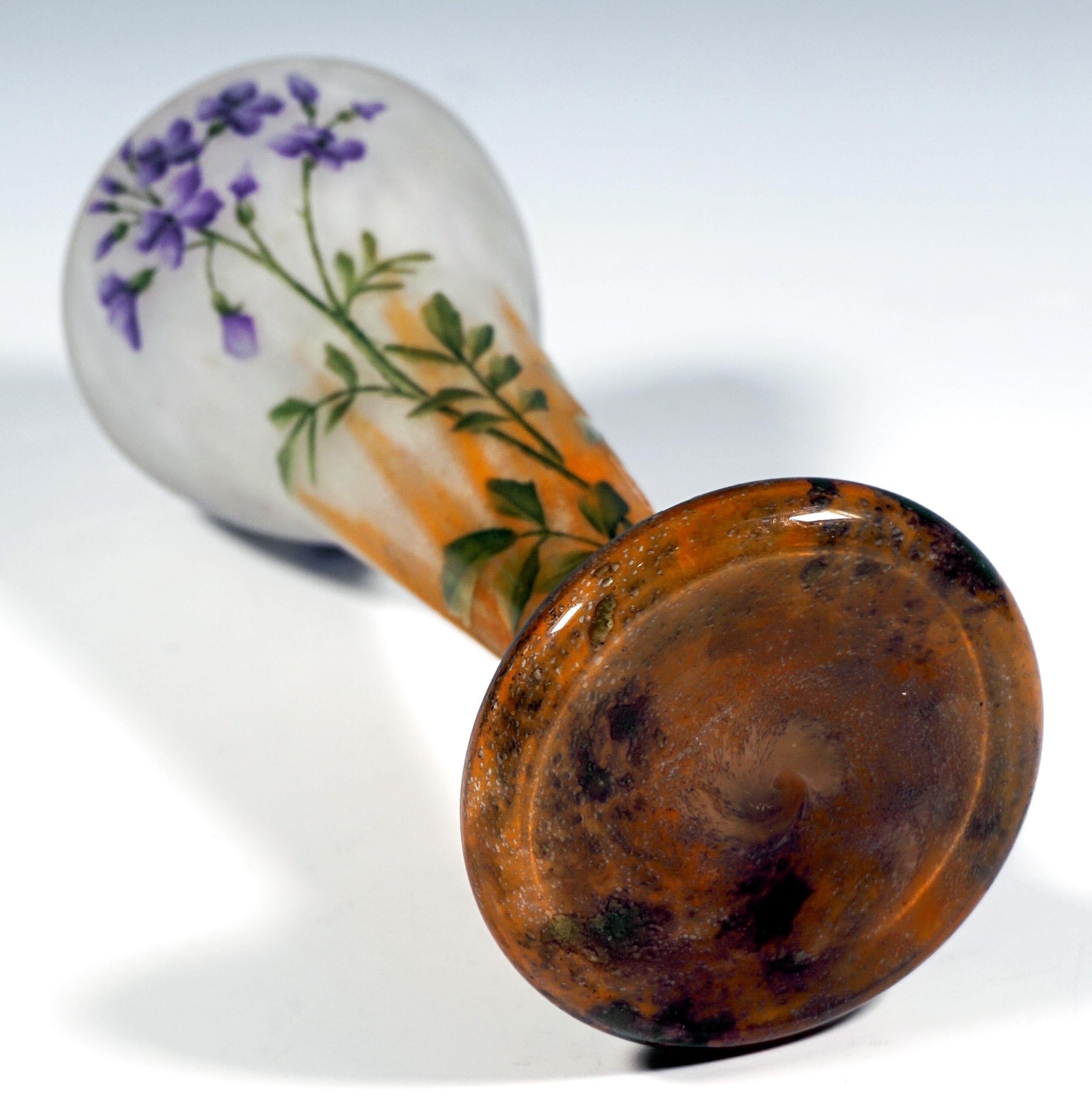 Early 20th Century Art Nouveau Cameo Vase With Cuckoo-Flower Decor, Daum Nancy, France, 1910-1915 For Sale