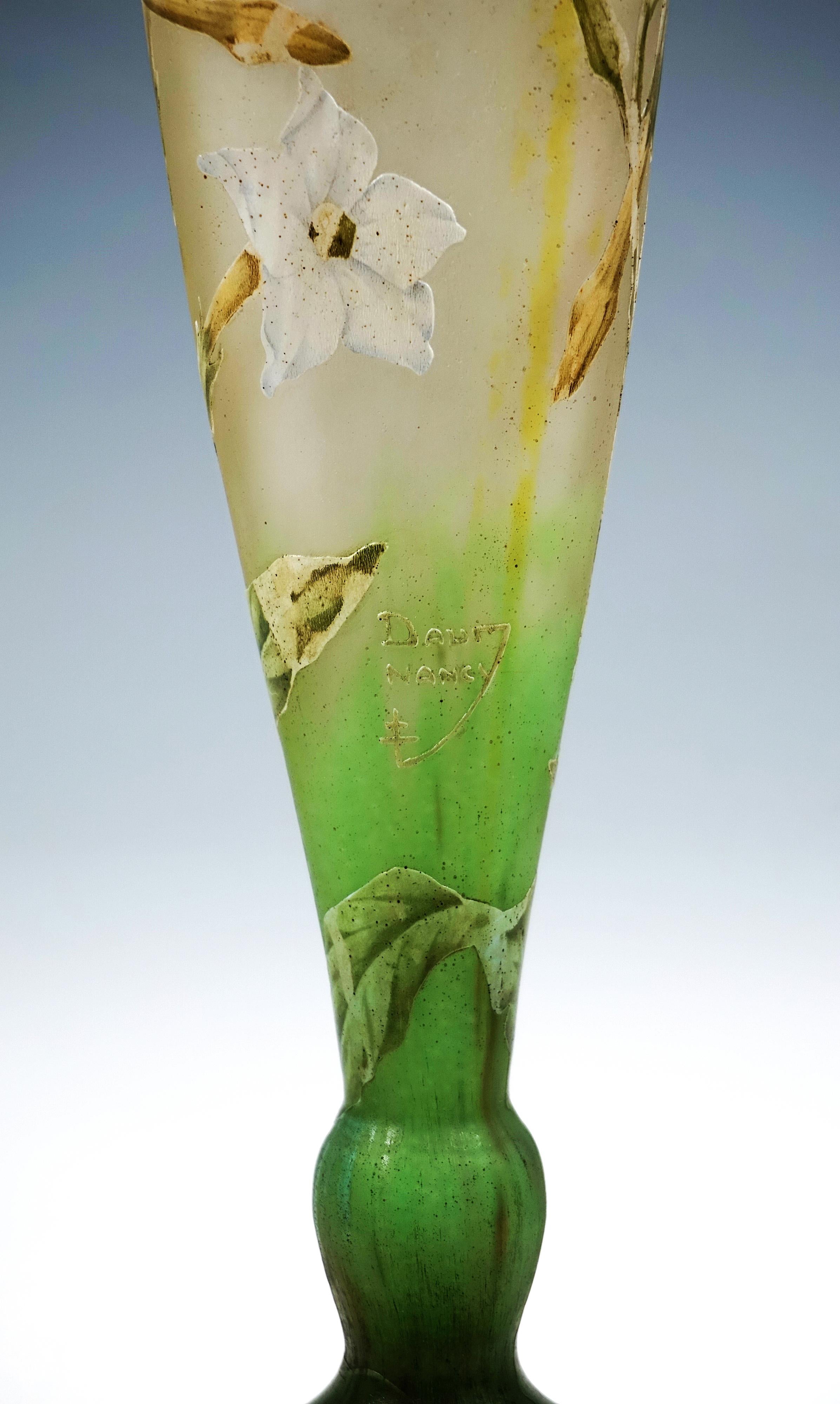 Vetro Vaso cammeo Art Decor, Daum Nancy, Francia, 1900-1905 ca. in vendita