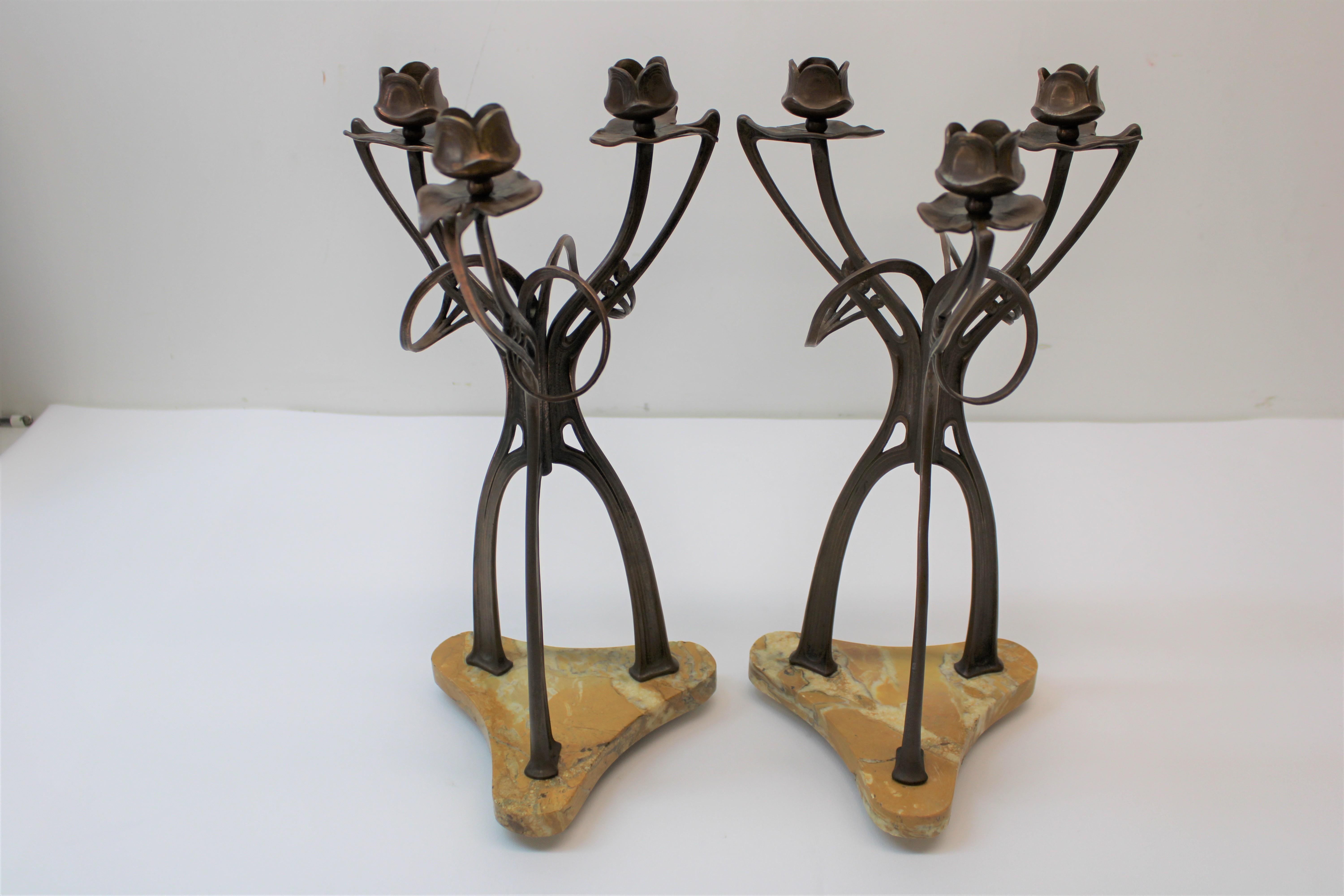 Art Nouveau Candle Holders 3