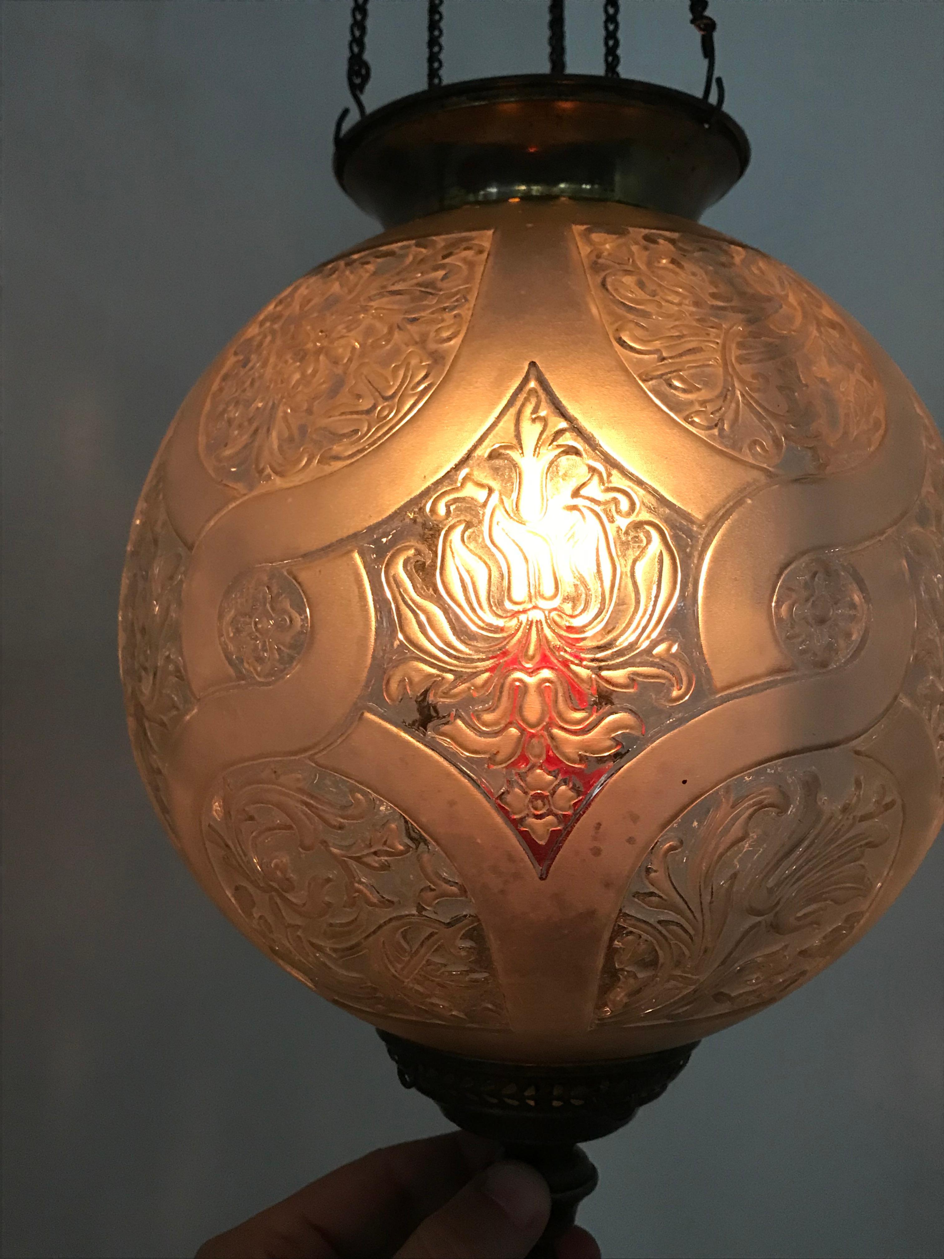 Art Nouveau Candle Lantern by Baccarat, France, circa 1890-1920 For Sale 1