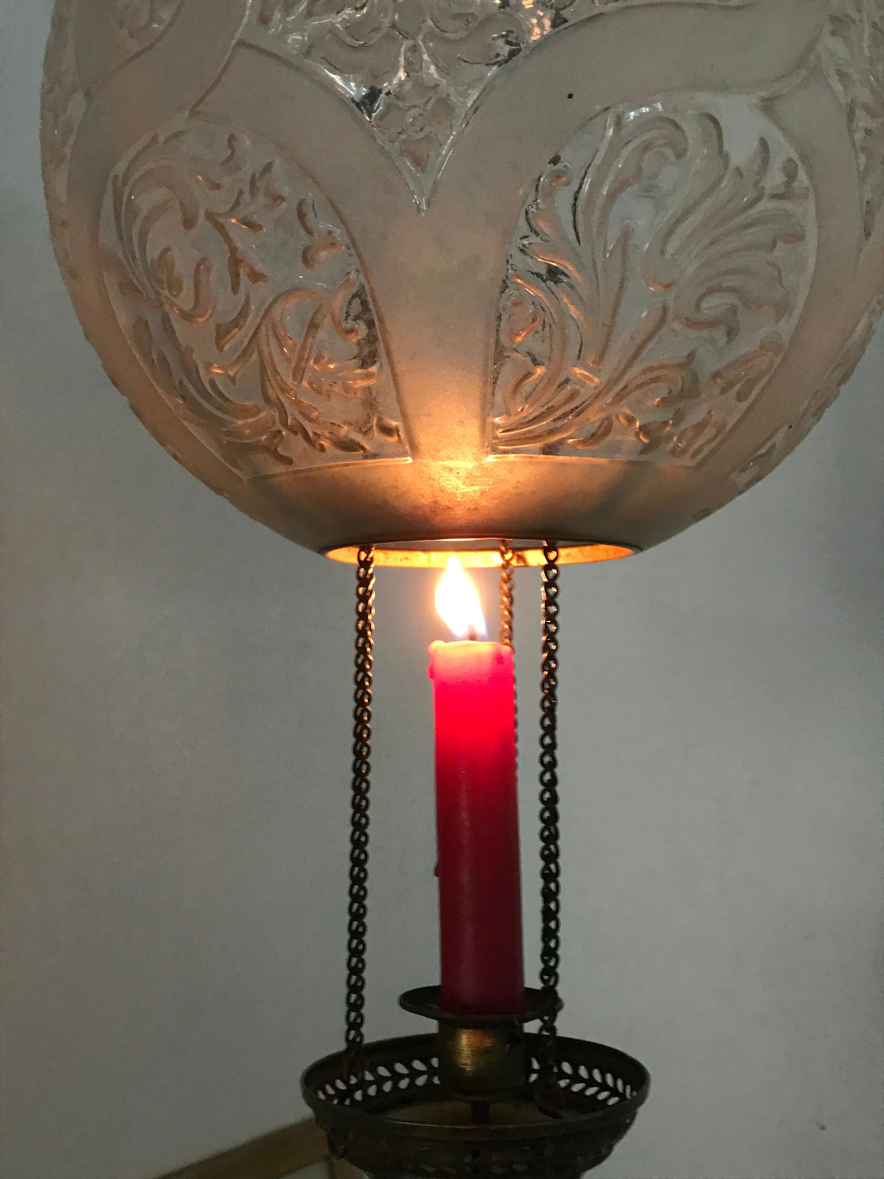 Art Nouveau Candle Lantern by Baccarat, France, circa 1890-1920 For Sale 2