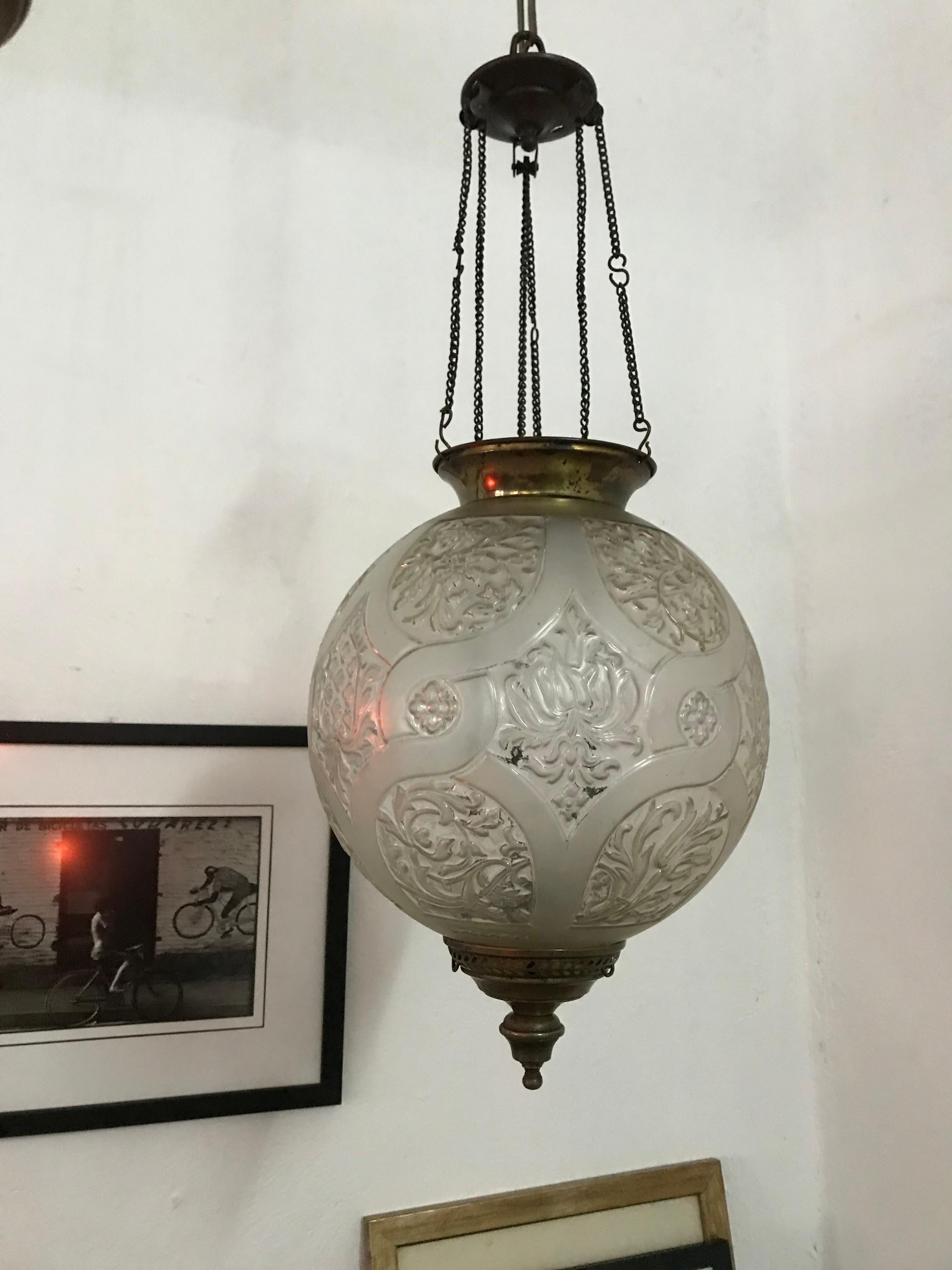 Art Nouveau Candle Lantern by Baccarat, France, circa 1890-1920 For Sale 3