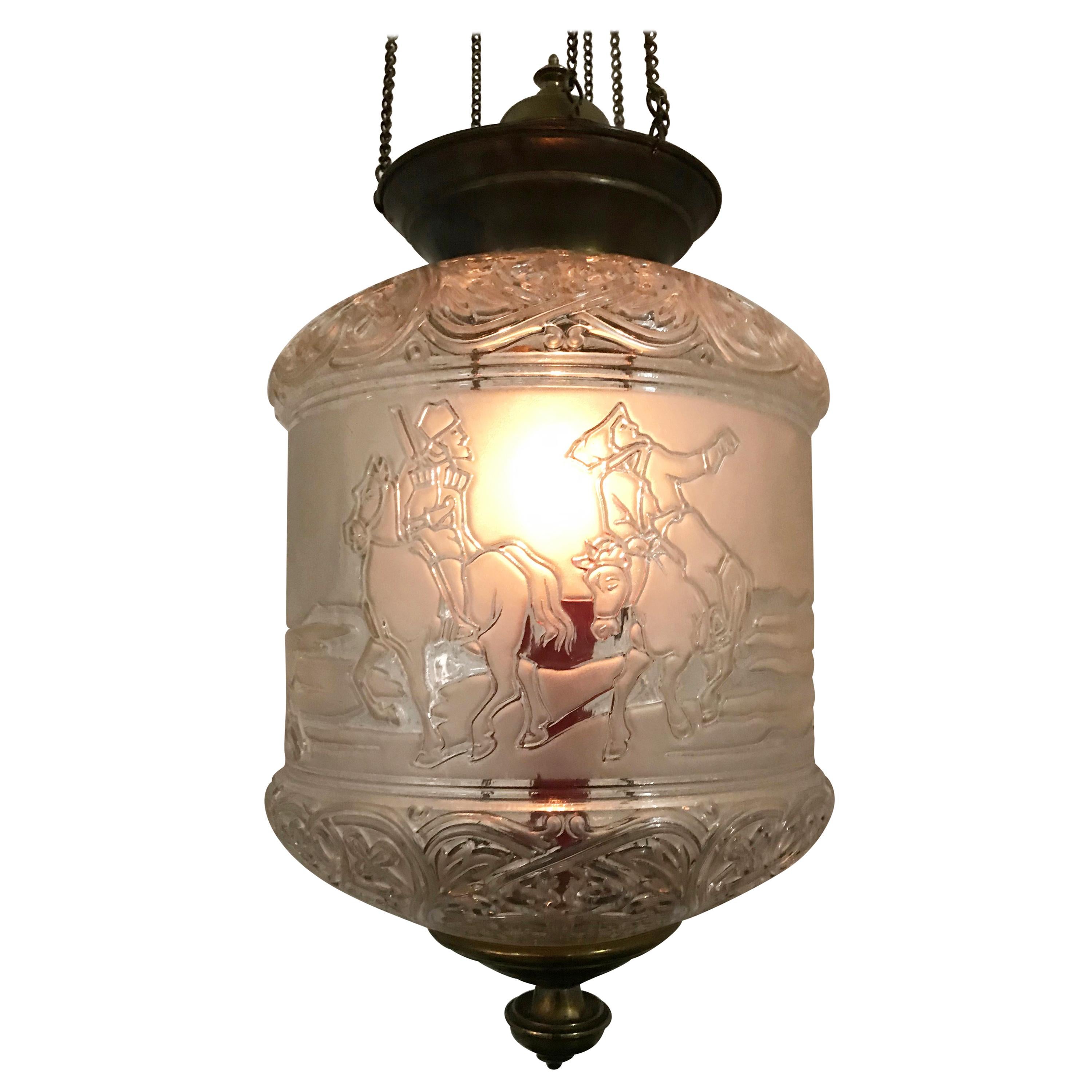Art Nouveau Candle Lanterns by Baccarat France, Made for the Russian Market