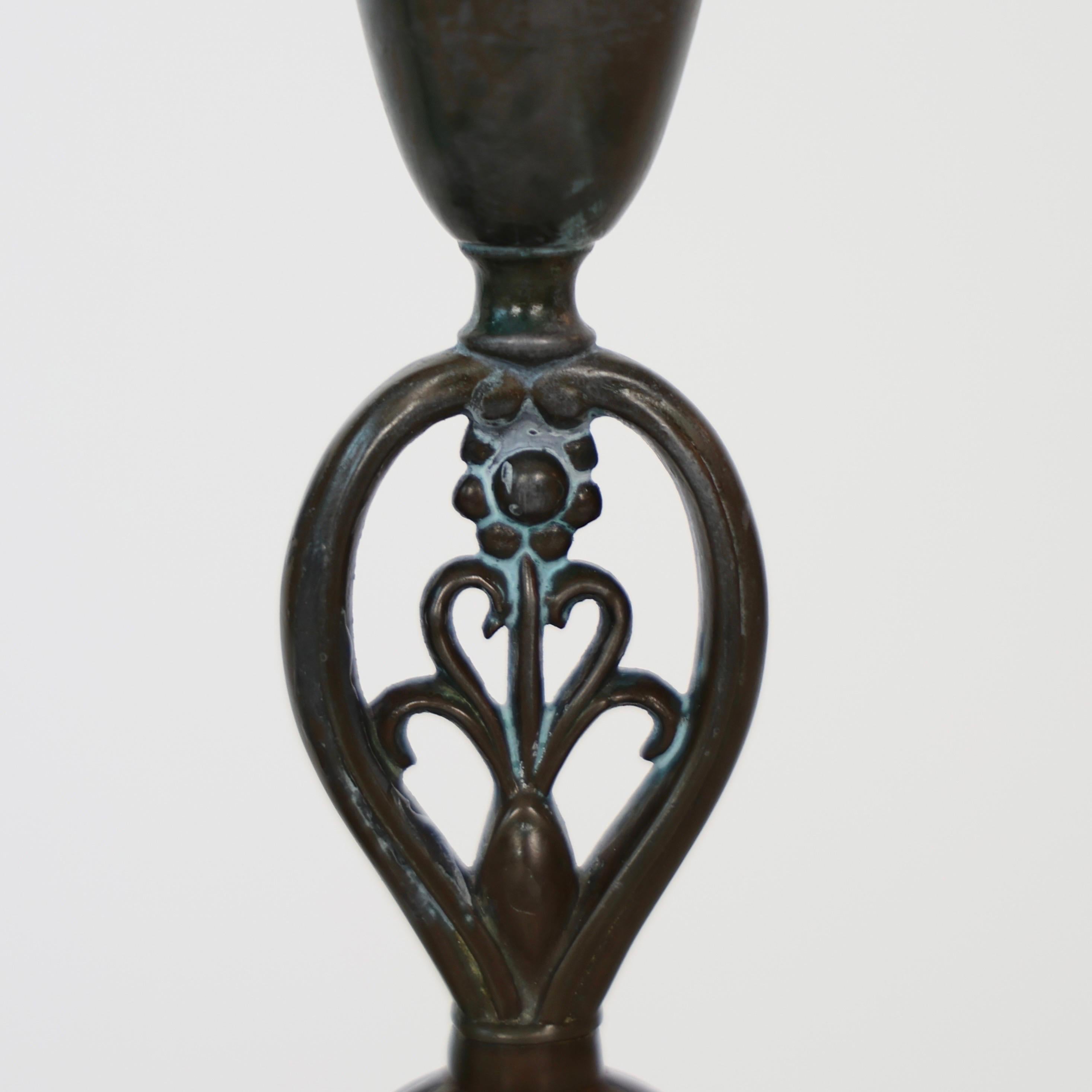 Art Nouveau Candlesticks by Just Andersen, 1920s, Denmark For Sale 2