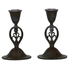 Art Nouveau Candlesticks by Just Andersen, 1920s, Denmark