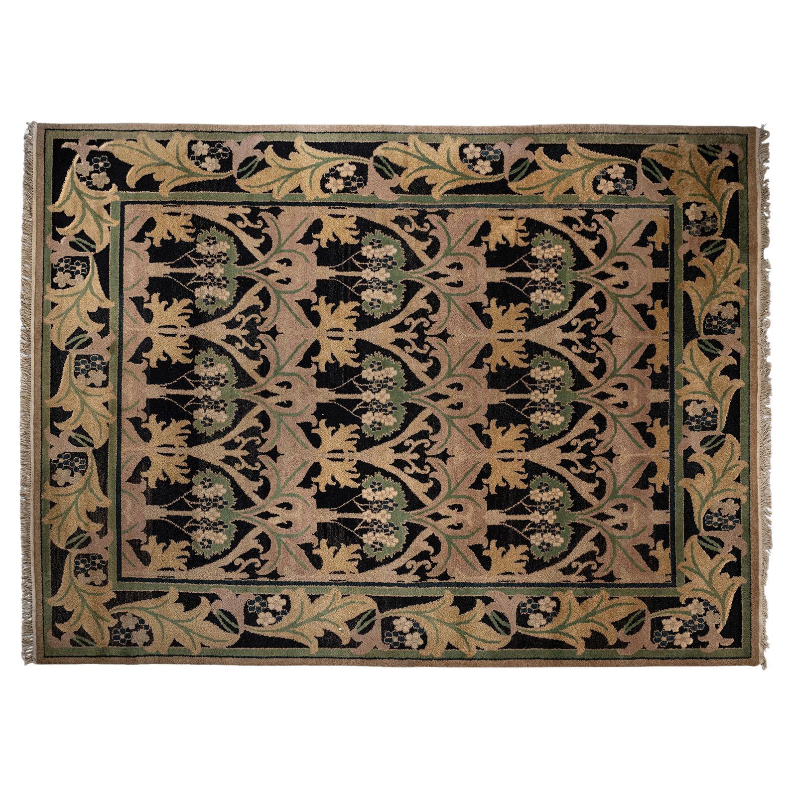 Art Nouveau Carpet in the Style of William Morris, America circa 21st Century