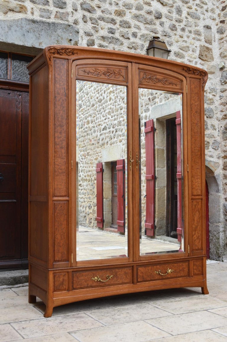 Art Nouveau Carved Bedroom Set, Attributed to Louis ...